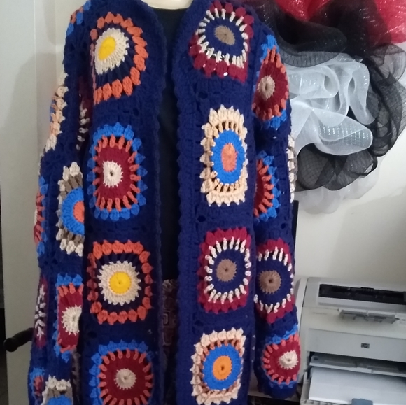 Granny square vintage cardigan - Picture 7 of 9